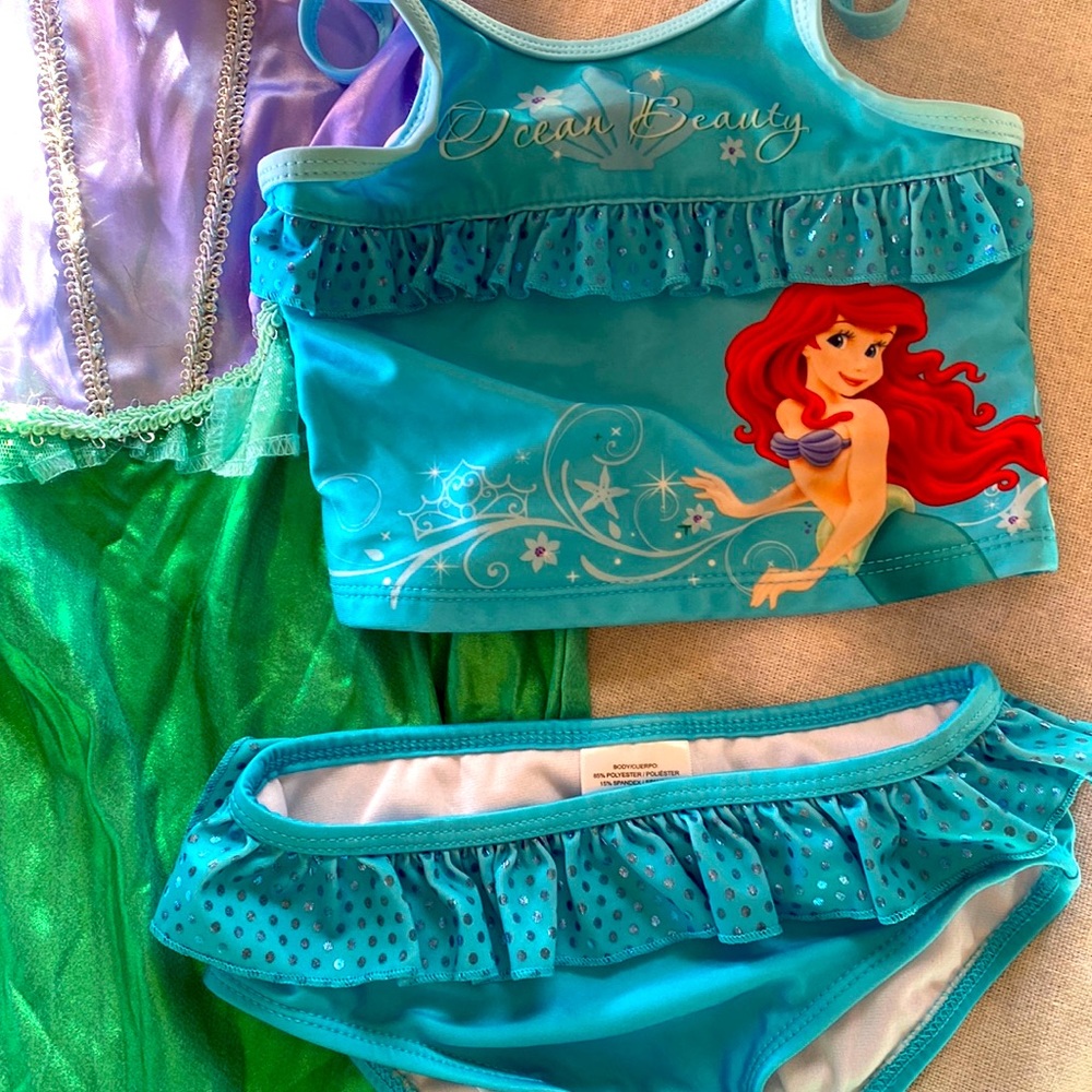 Sz 4T Disney princess Ariel 2pc swimsuit
